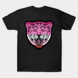 illustrated Jaguar PRIDE series lesbian pride flag T-Shirt